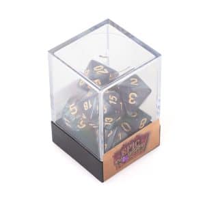 Lot de 7 dés Epic Forge - Noir nacré et or